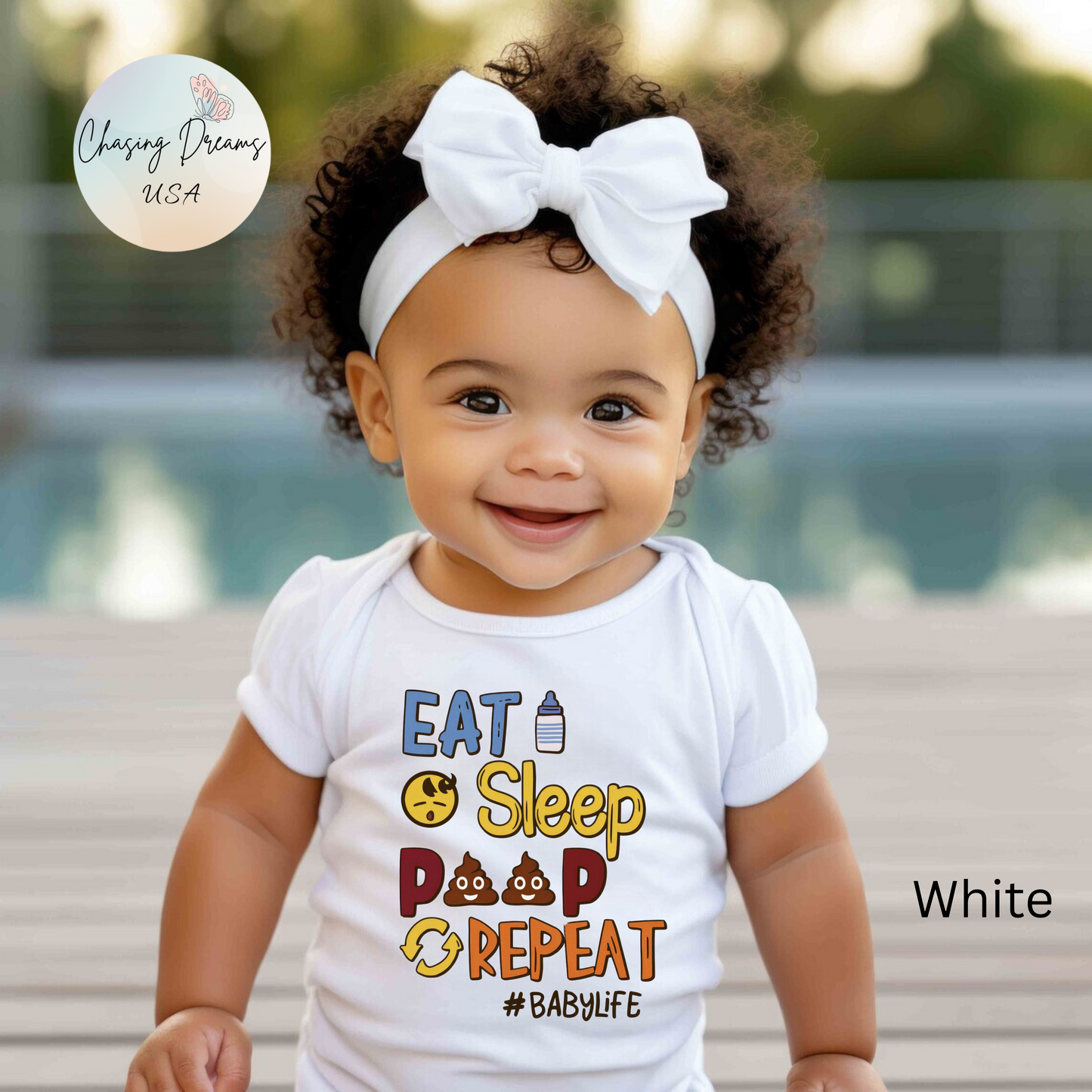💩 Eat Sleep Poop Repeat Baby Onesie – Funny Newborn Outfit