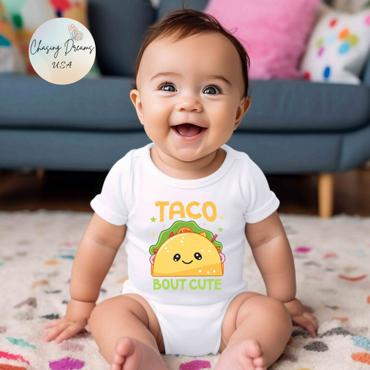 🌮 Taco Bout Cute Baby Onesie – Funny Food-Themed Outfit 👶✨