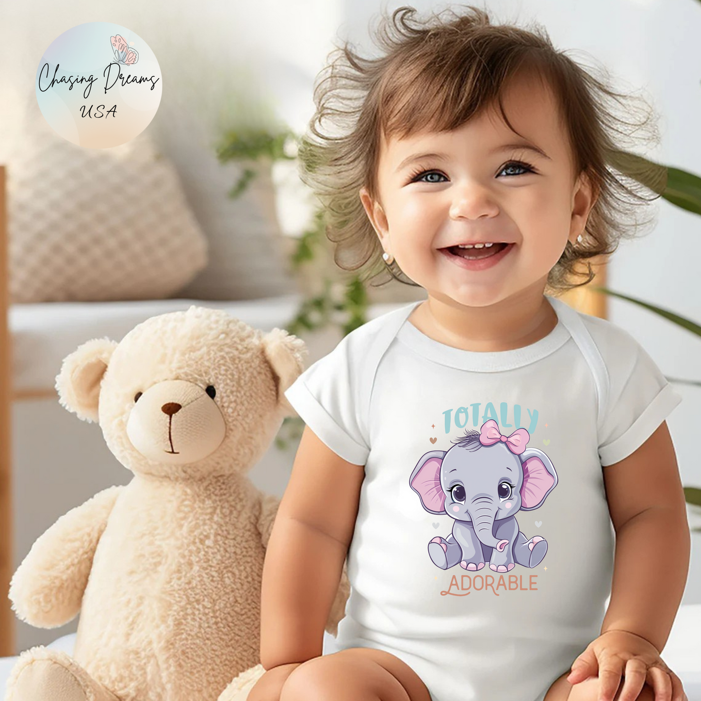 🐘 Totally Adorable Baby Onesie – Sweet Elephant Outfit 💖✨