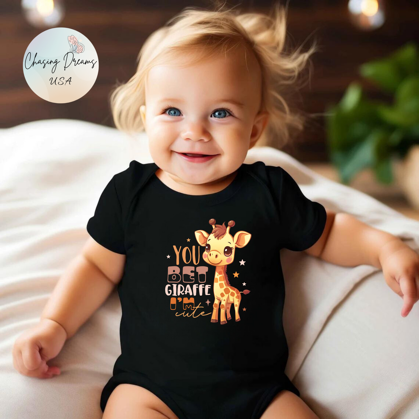🦒 You Bet Giraffe I’m Cute Baby Onesie – Funny Animal Outfit 🌟