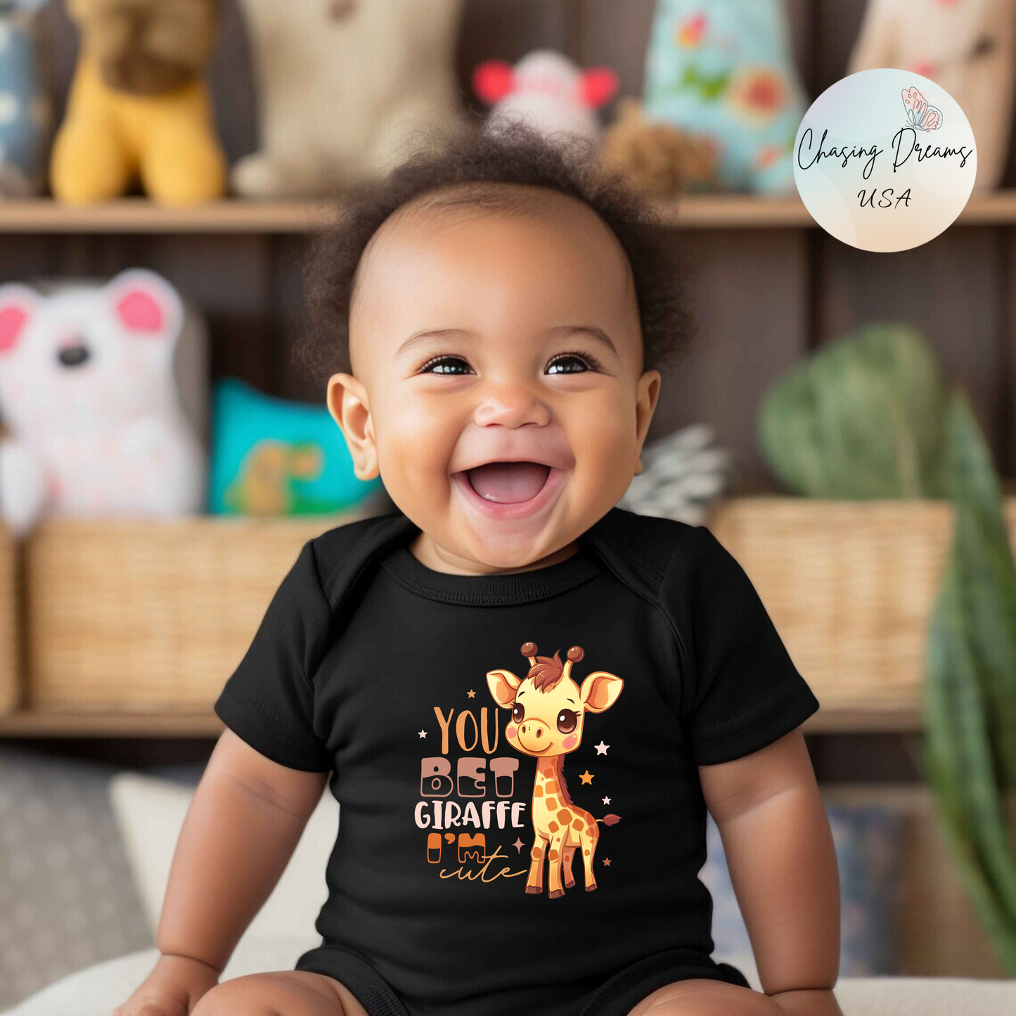 🦒 You Bet Giraffe I’m Cute Baby Onesie – Funny Animal Outfit 🌟