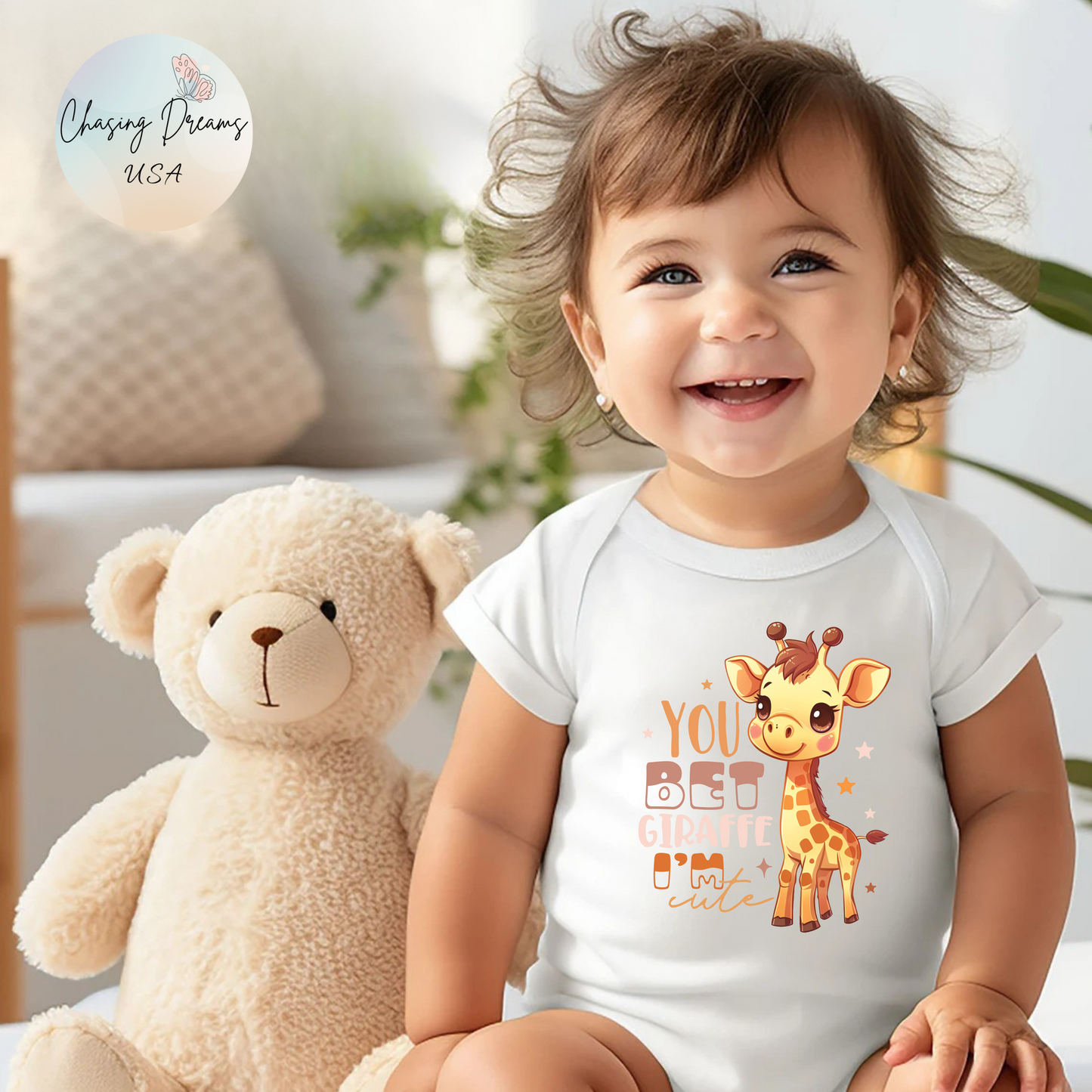 🦒 You Bet Giraffe I’m Cute Baby Onesie – Funny Animal Outfit 🌟