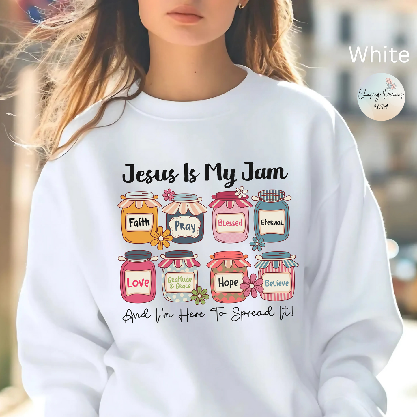 🙌✨ Jesus Is My Jam Sweatshirt – Faith, Love & Hope in Style 💖