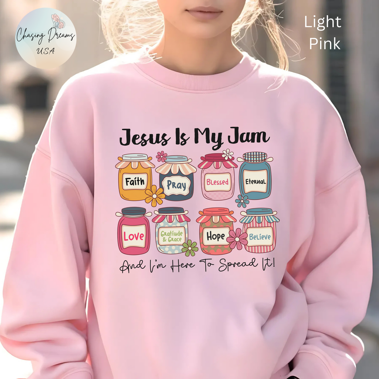 🙌✨ Jesus Is My Jam Sweatshirt – Faith, Love & Hope in Style 💖
