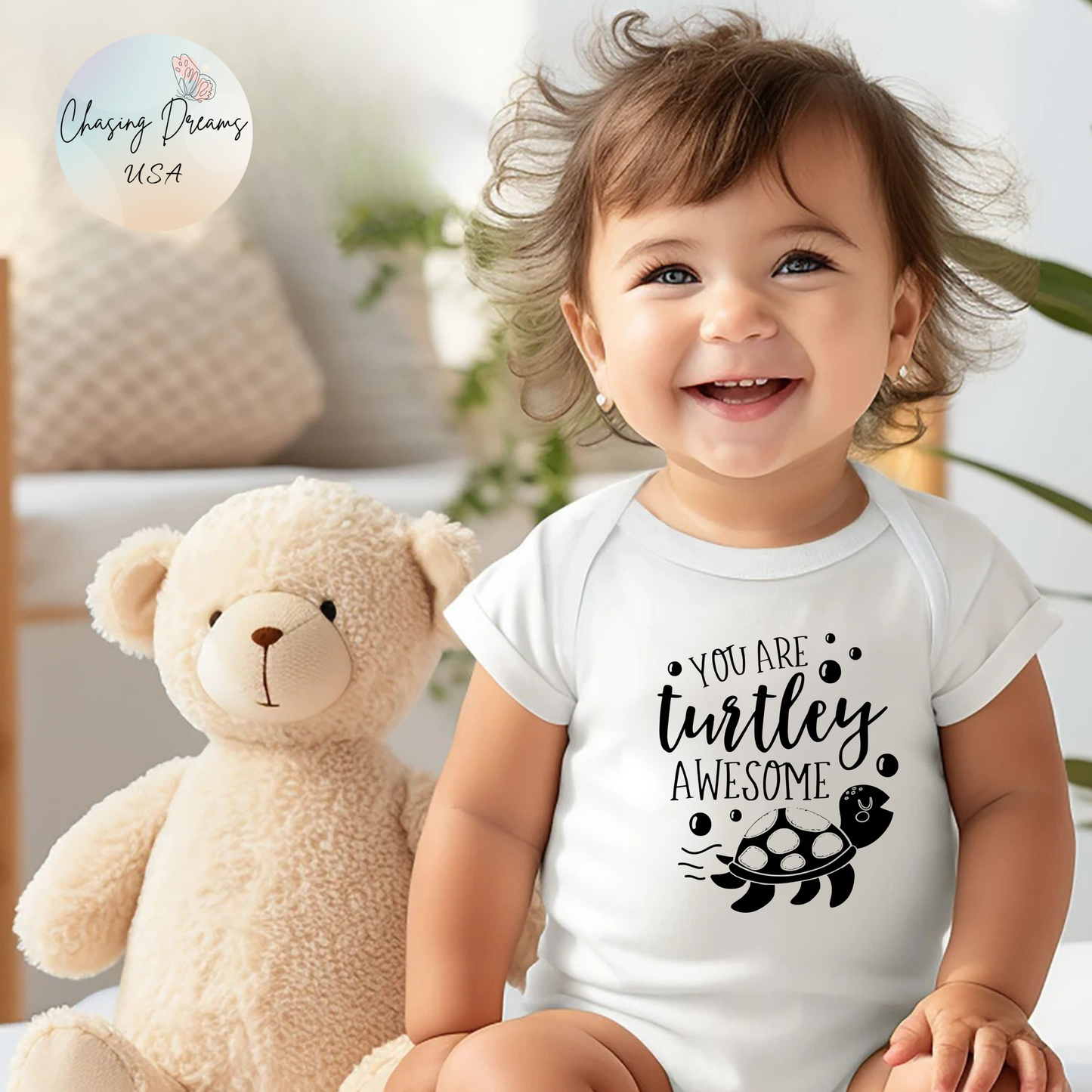 🐢 You’re Turtley Awesome Baby Onesie – Adorable Ocean-Inspired Outfit 🌊✨