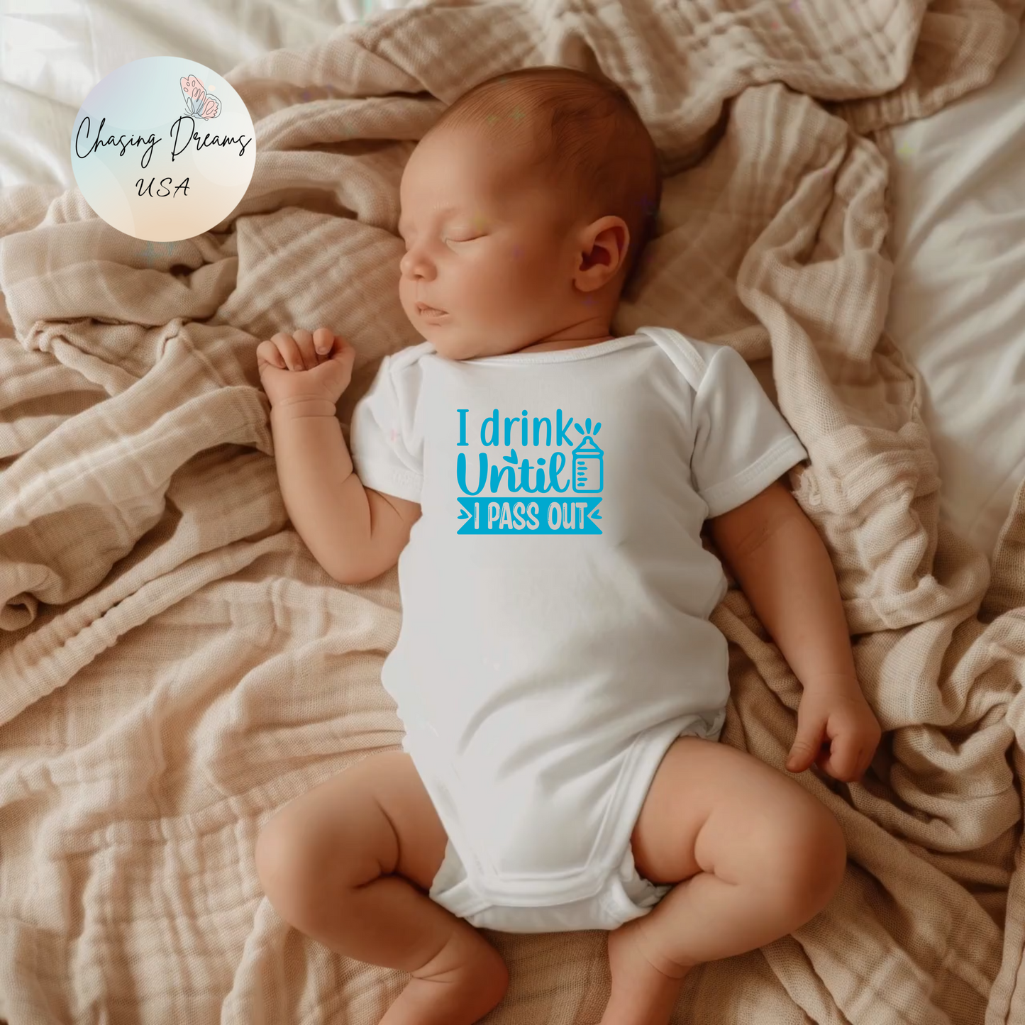 🍼 I Drink Until I Pass Out Baby Onesie – Funny & Playful Statement Outfit 👶✨