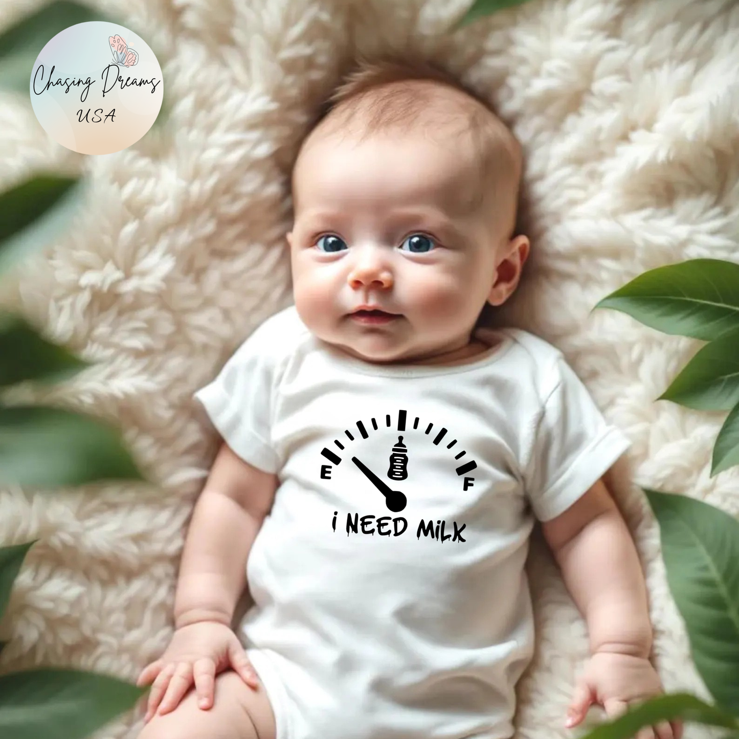 🍼 I Need Milk Baby Onesie – Funny Bodysuit for Hungry Little Ones 👶✨