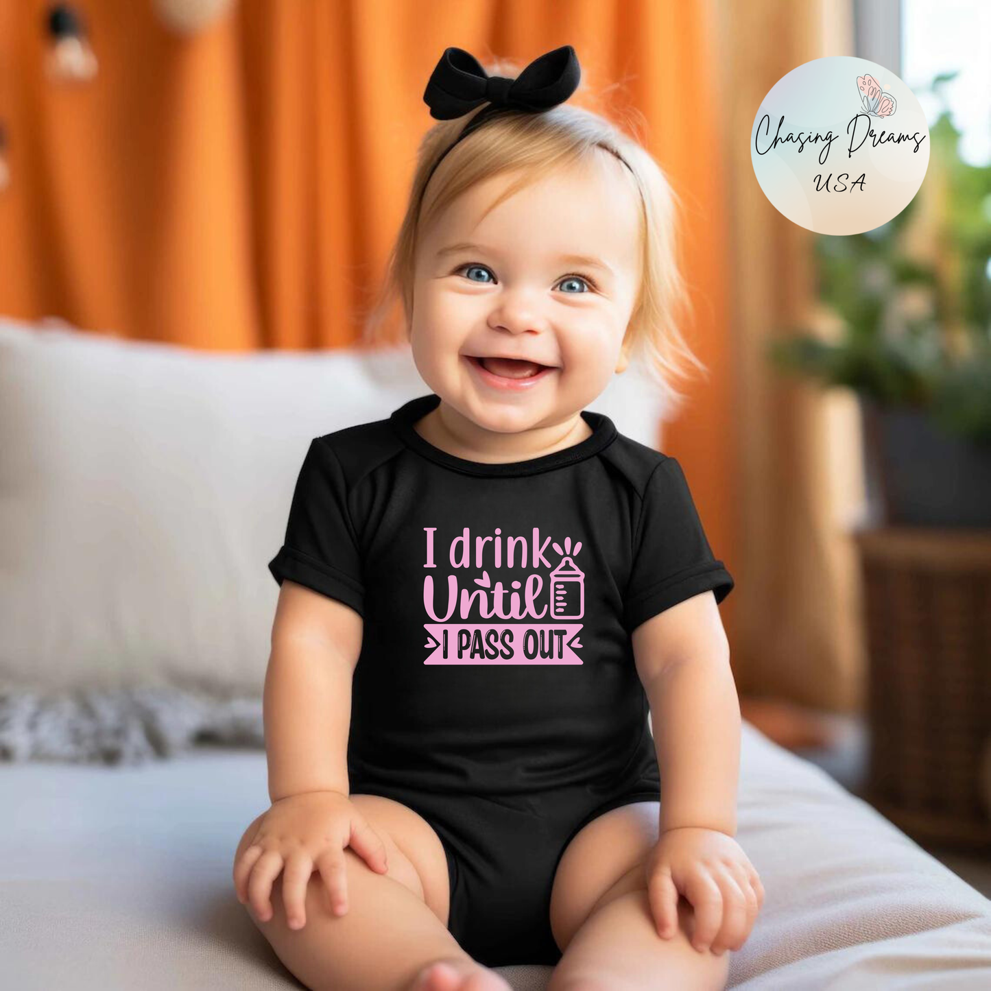 🍼 I Drink Until I Pass Out Baby Onesie – Funny & Playful Statement Outfit 👶✨