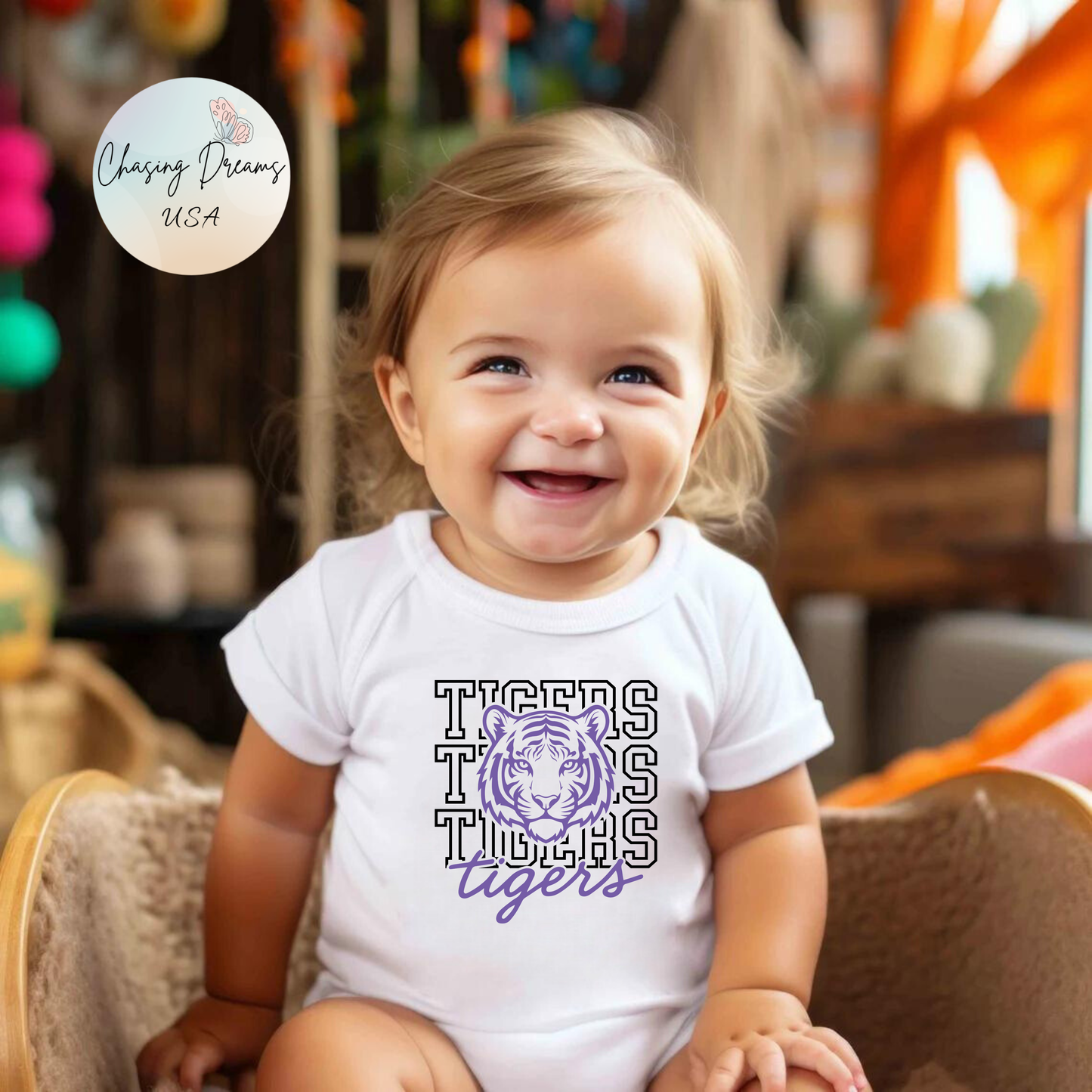 🐯 Tigers Crewneck Sweatshirt – Fierce & Cozy Purple Style 💜✨