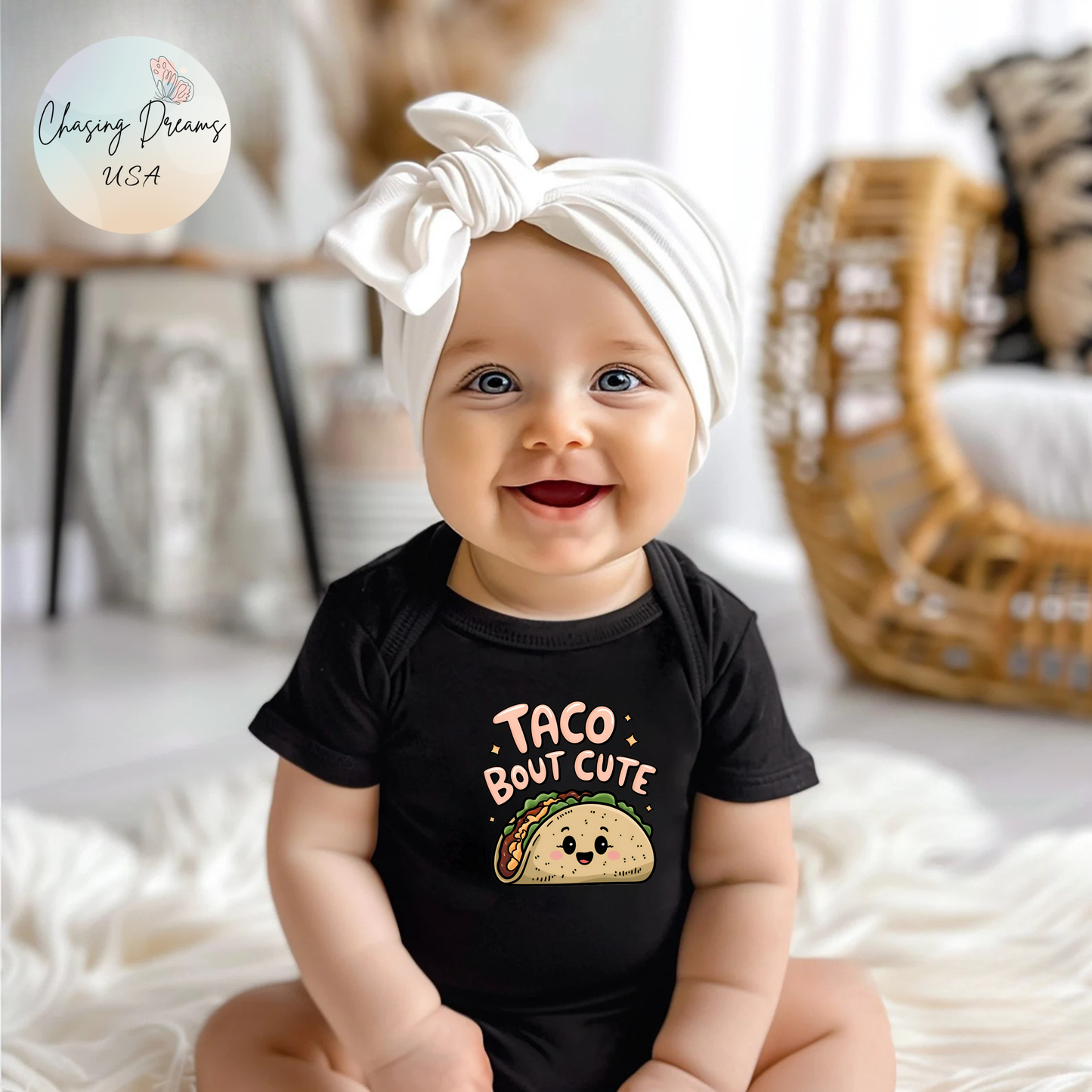 Taco ’Bout Cute Baby Onesie – Adorable Foodie Outfit for Your Little Snack! 🌮💛