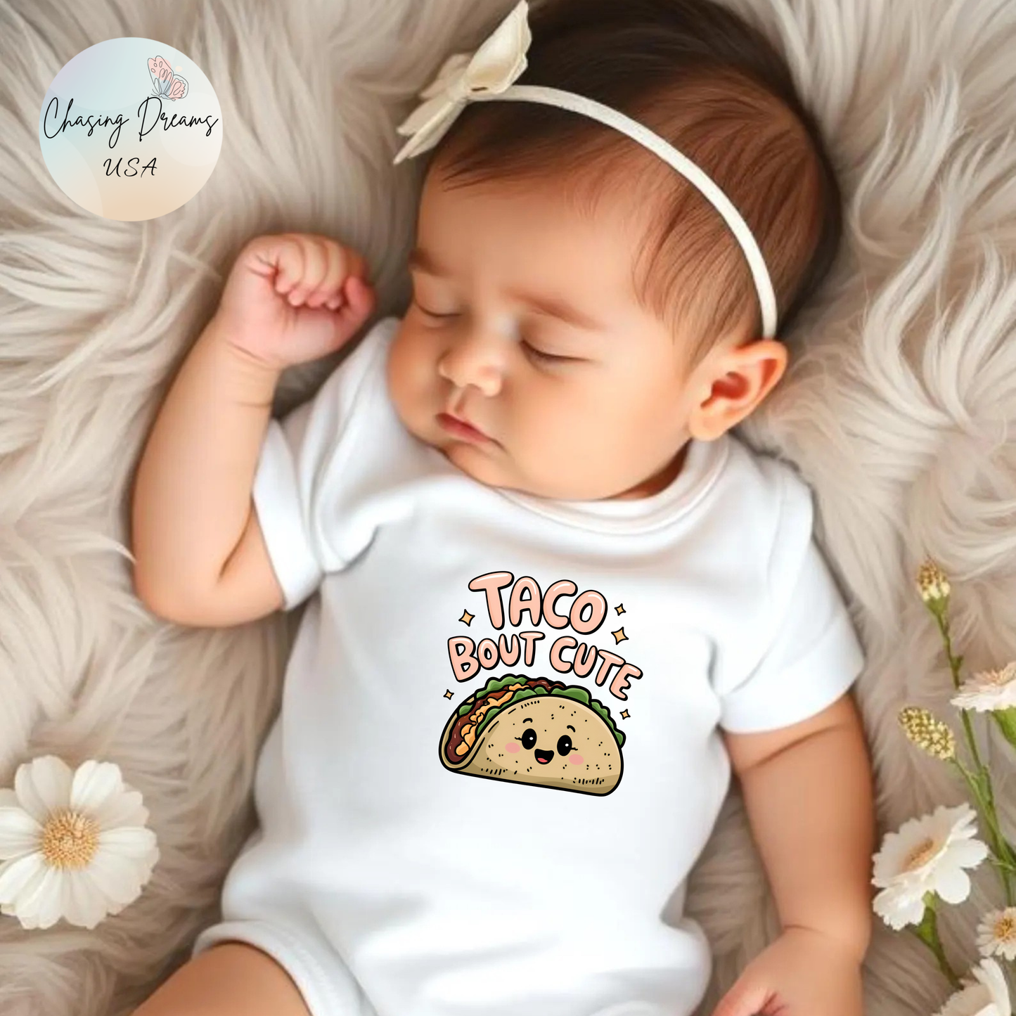 Taco ’Bout Cute Baby Onesie – Adorable Foodie Outfit for Your Little Snack! 🌮💛