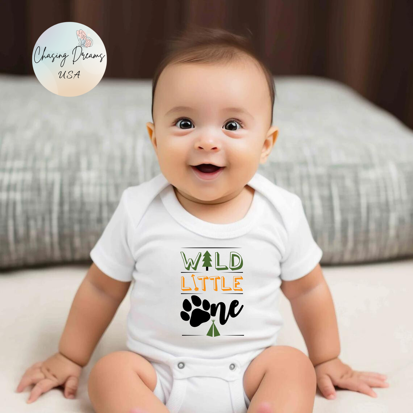 Wild Little Baby Onesie – Adventure-Ready Outfit for Your Tiny Explorer 🌲⛺