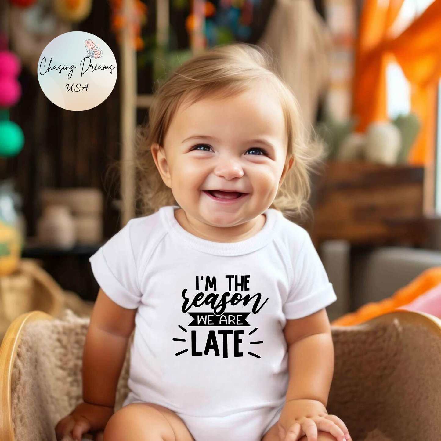 I’m The Reason We’re Late Baby Onesie – Hilarious Everyday Outfit 😂🍼