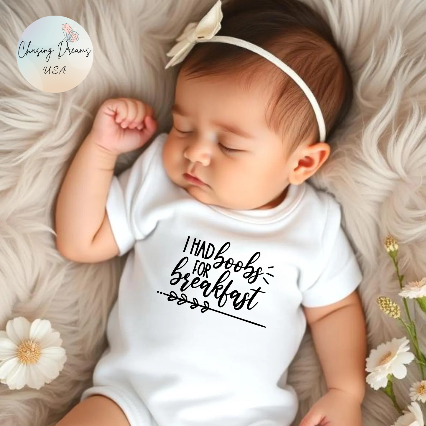 I Had Boobs For Breakfast – Funny Baby Onesie 🍼😴