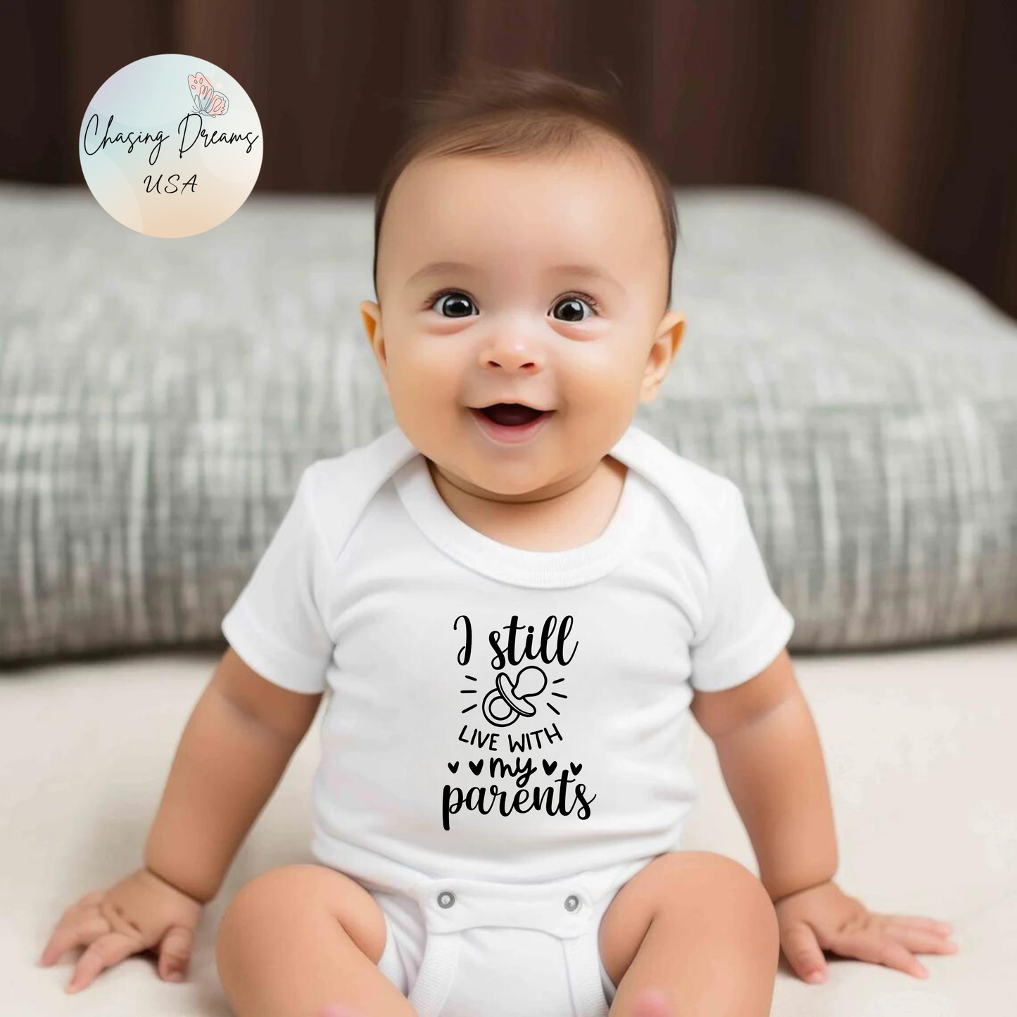 I Still Live With My Parents – Funny Baby Onesie 🍼💕