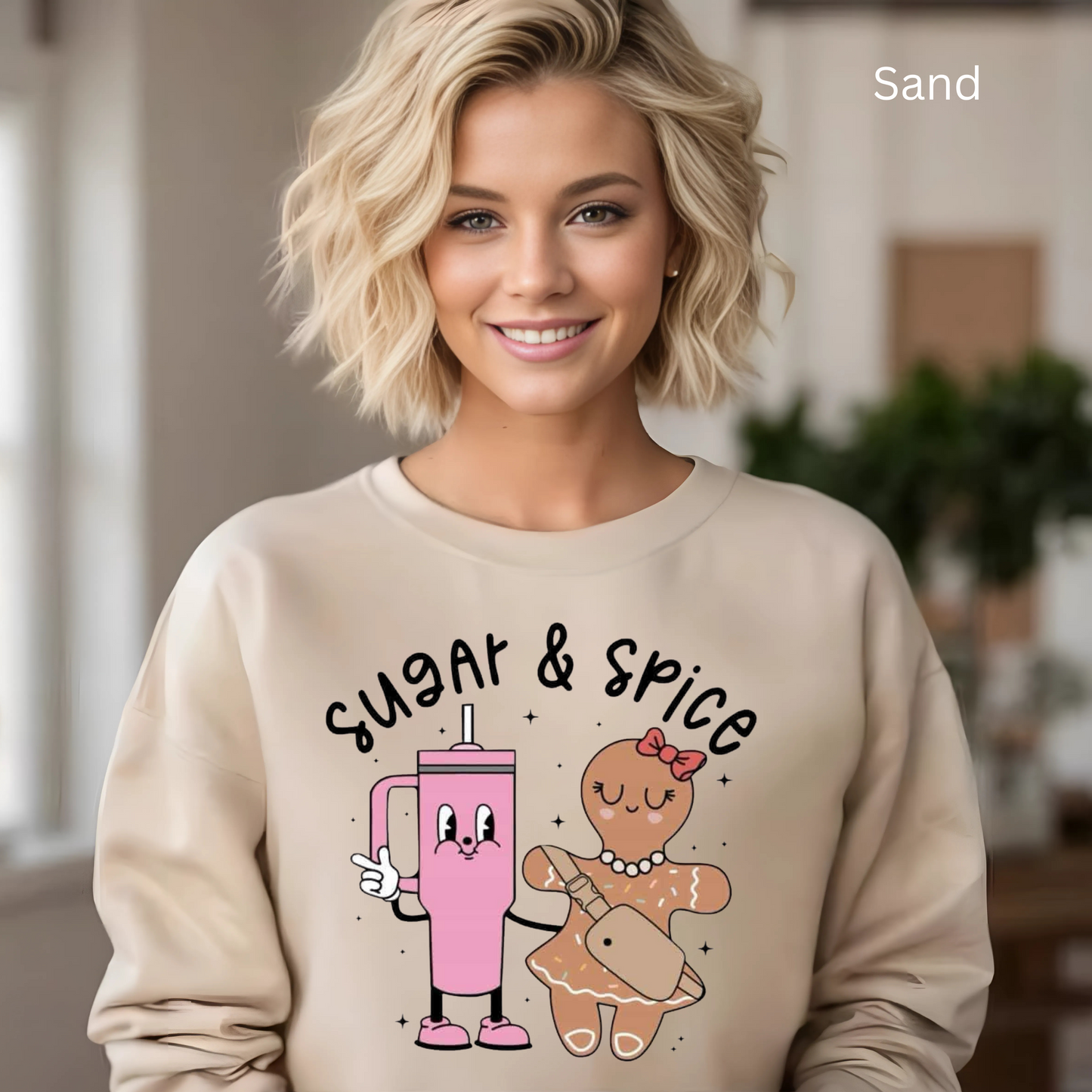 🍬✨ Sugar & Spice Sweatshirt – Sweet Gingerbread & Cozy Vibes 🎄☕