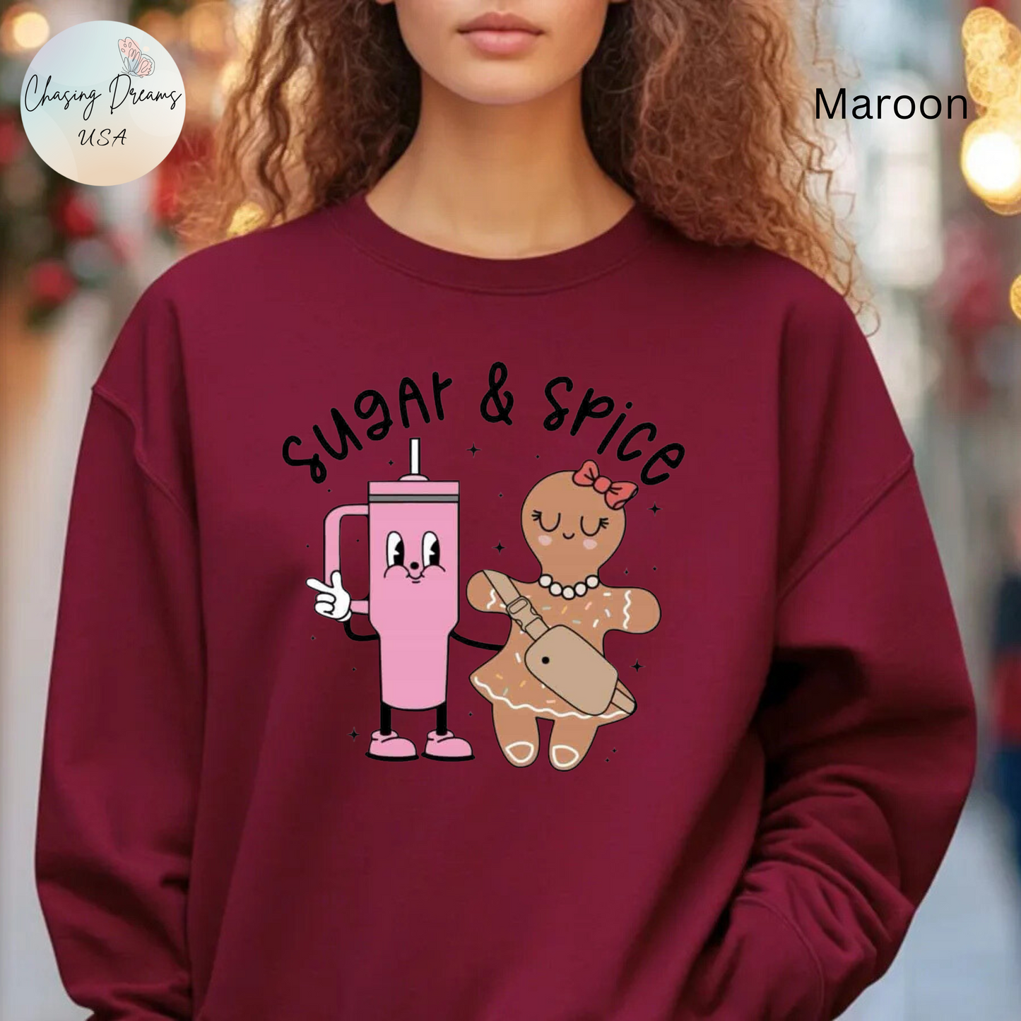 🍬✨ Sugar & Spice Sweatshirt – Sweet Gingerbread & Cozy Vibes 🎄☕