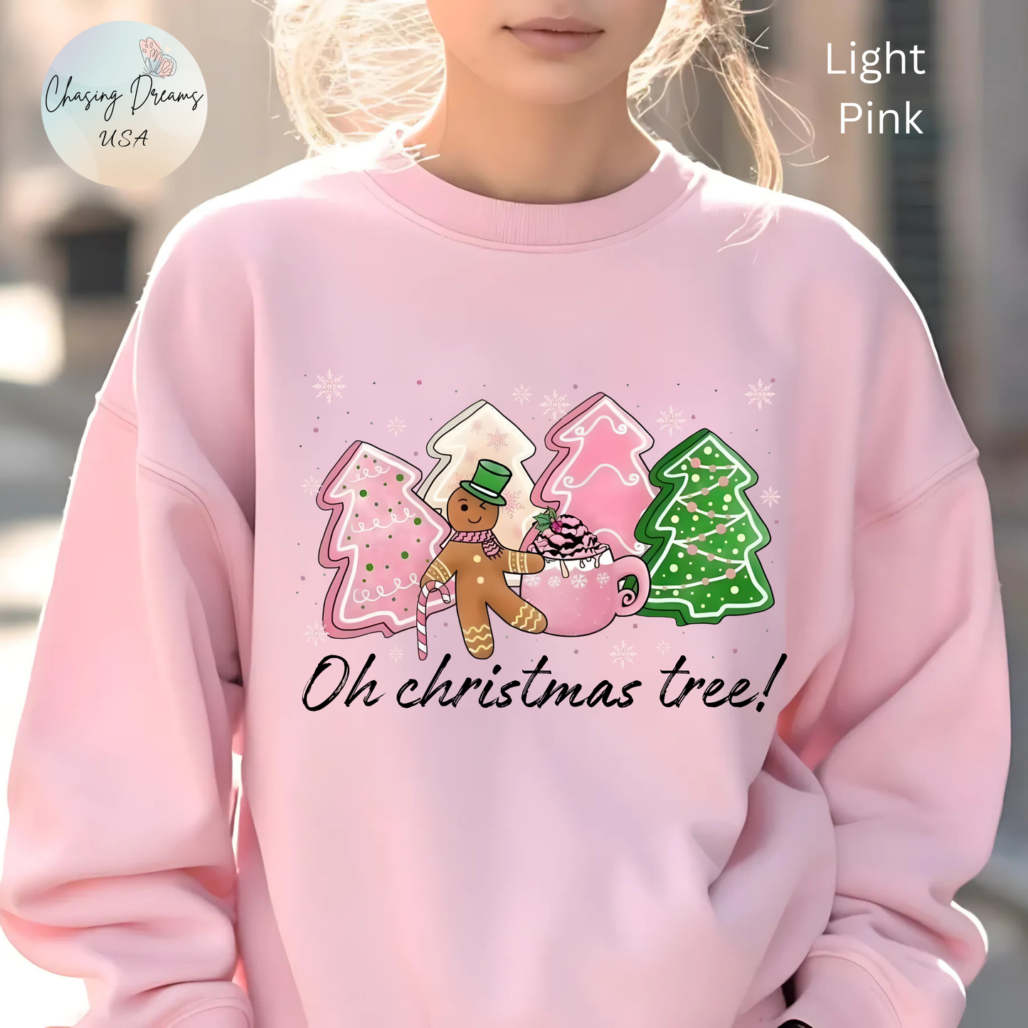 🎄🍪 Oh Christmas Tree! Gingerbread & Cocoa Crewneck – Sweet Holiday Cookie Lover Gift