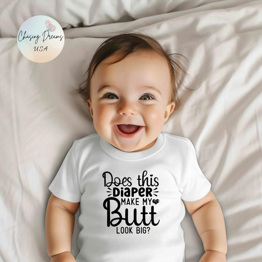 🤣 Does This Diaper Make My Butt Look Big? Baby Onesie 👶✨