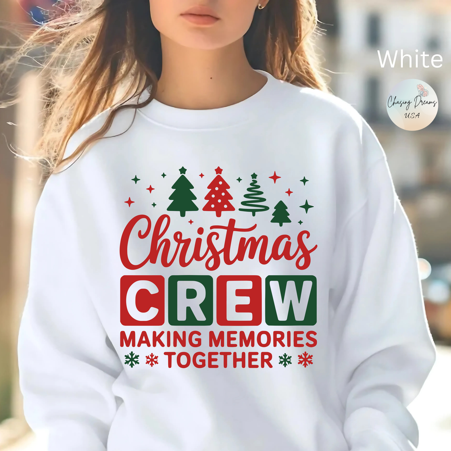 🎄✨ Christmas Crew Sweatshirt – Matching Holiday Outfit for Festive Fun