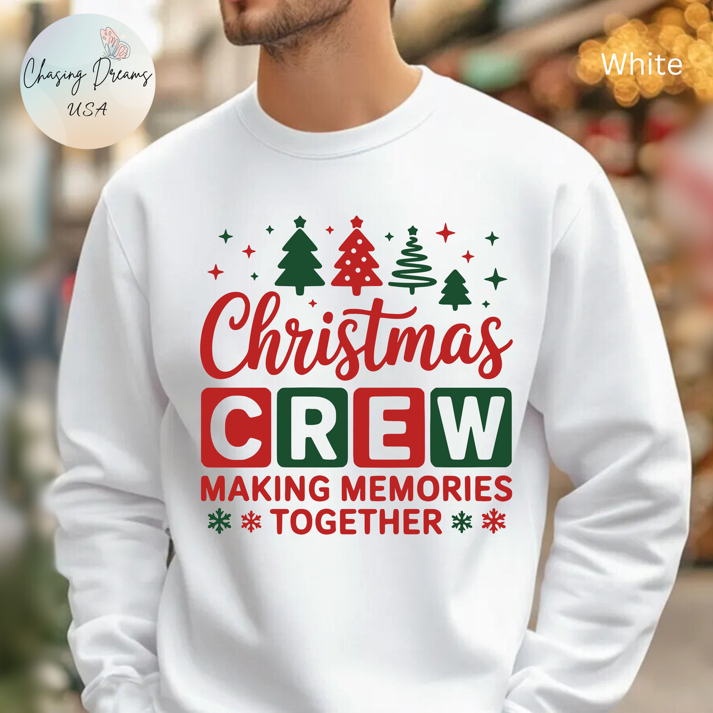 🎄✨ Christmas Crew Sweatshirt – Matching Holiday Outfit for Festive Fun