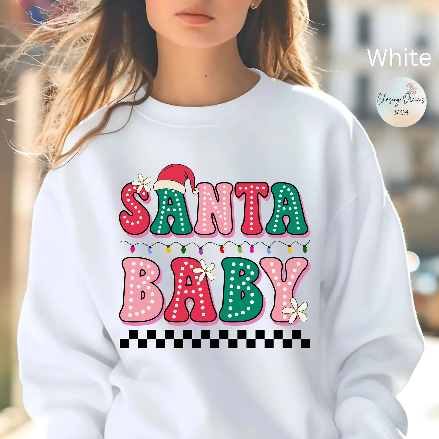 🎅✨ Santa Baby Retro Sweatshirt – Cute & Festive Holiday Style