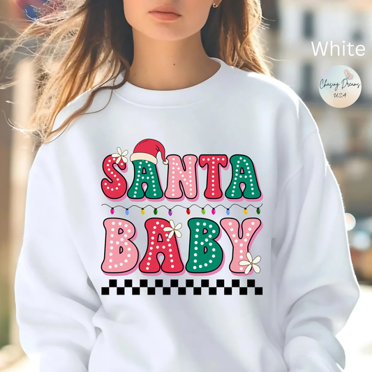 🎅✨ Santa Baby Retro Sweatshirt – Cute & Festive Holiday Style