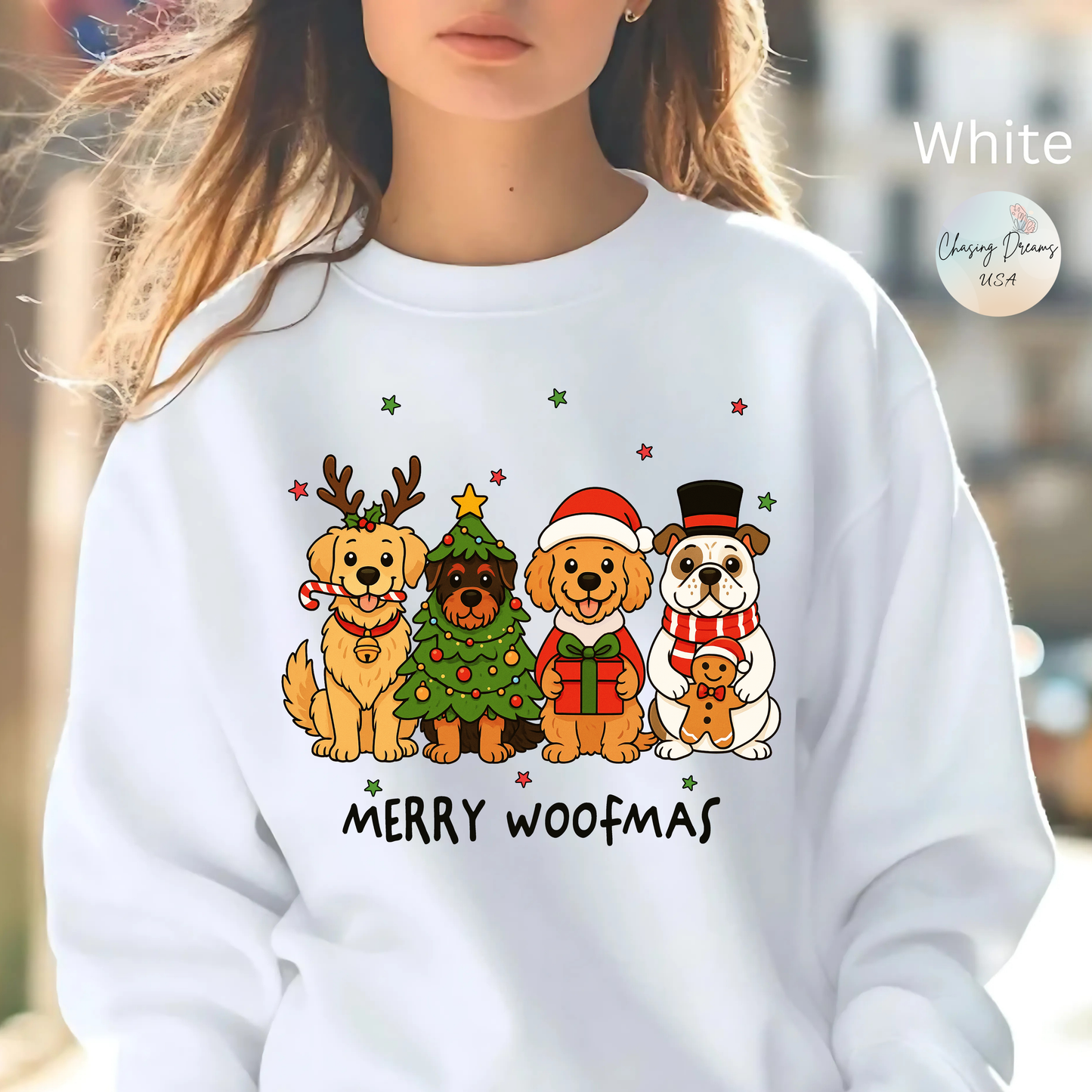 🐶🎄 Merry Woofmas Sweatshirt – Festive Dog Lovers Holiday Crewneck