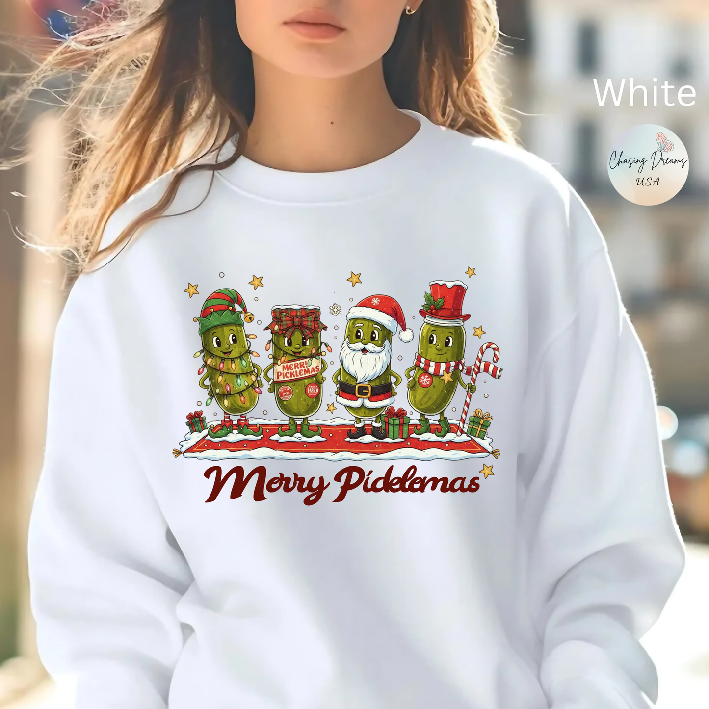 🎄🥒 Merry Picklemas Sweatshirt – Funny Holiday Dill-Lovers Gift