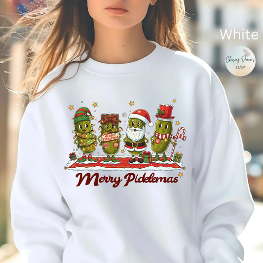 🎄🥒 Merry Picklemas Sweatshirt – Funny Holiday Dill-Lovers Gift