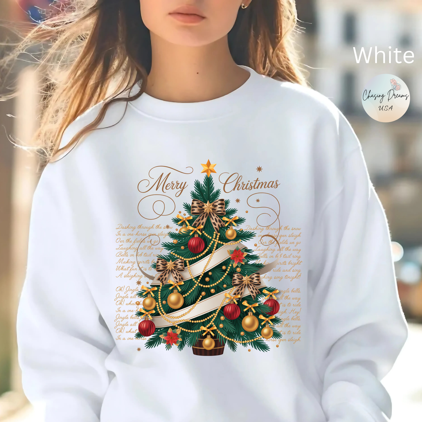 🎄✨ Merry Christmas Tree Sweatshirt – Classic Festive Elegance for 2025 ✨🎅