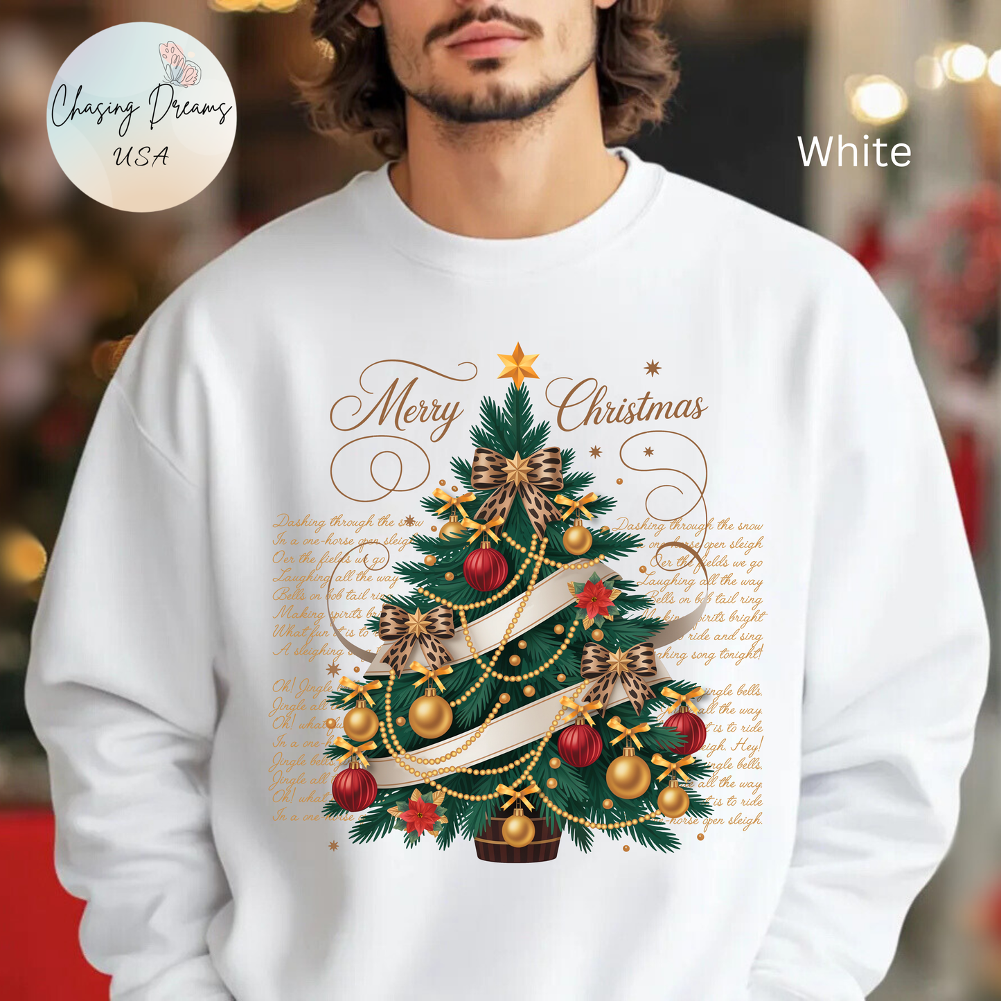 🎄✨ Merry Christmas Tree Sweatshirt – Classic Festive Elegance for 2025 ✨🎅