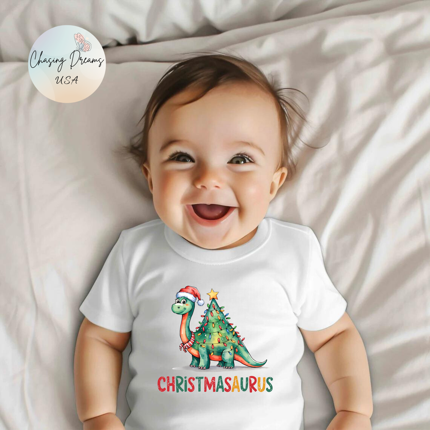 Christmasaurus Baby Onesie – Festive Dino Fun 🦕🎄