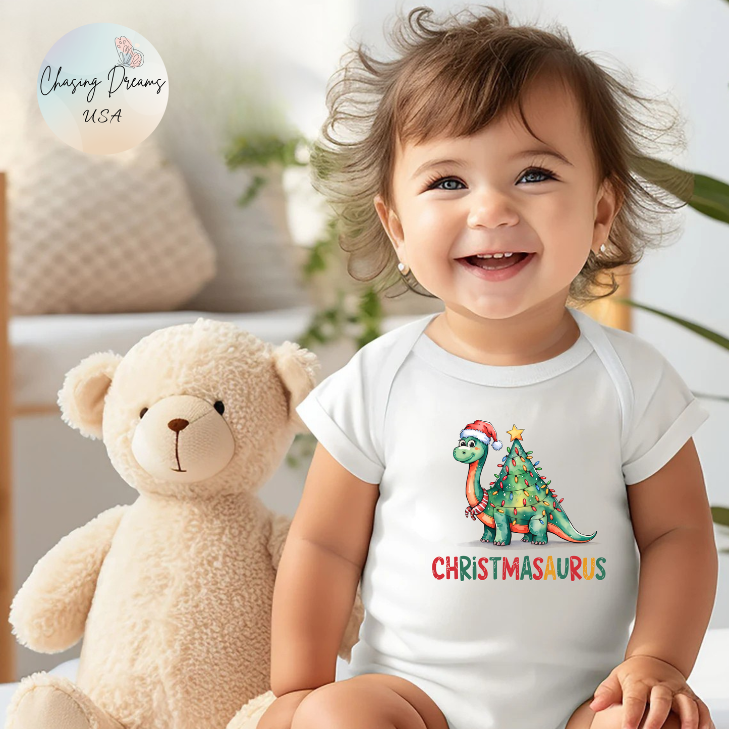 Christmasaurus Baby Onesie – Festive Dino Fun 🦕🎄