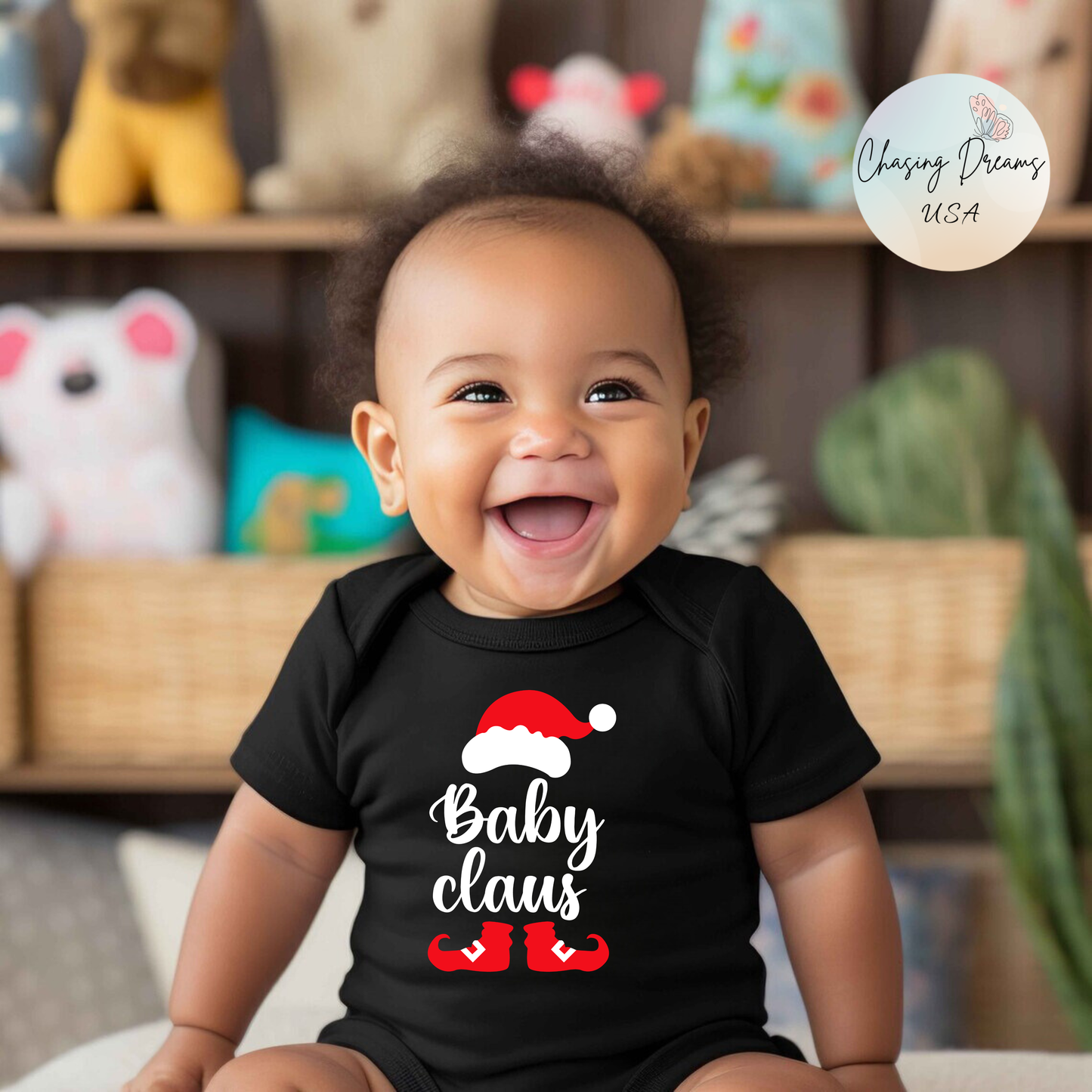 🎅✨ Baby Claus Holiday Onesie – Festive Santa Hat & Boots Design 🍼❤️