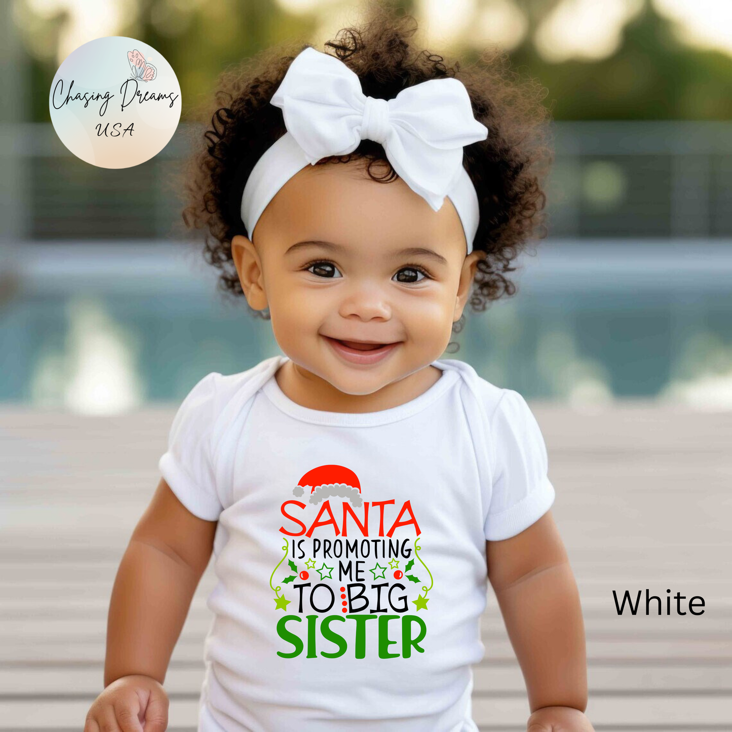 🎅👶 Santa Sister Baby Onesie – Adorable Holiday Bodysuit for Little Sisters 🎄✨