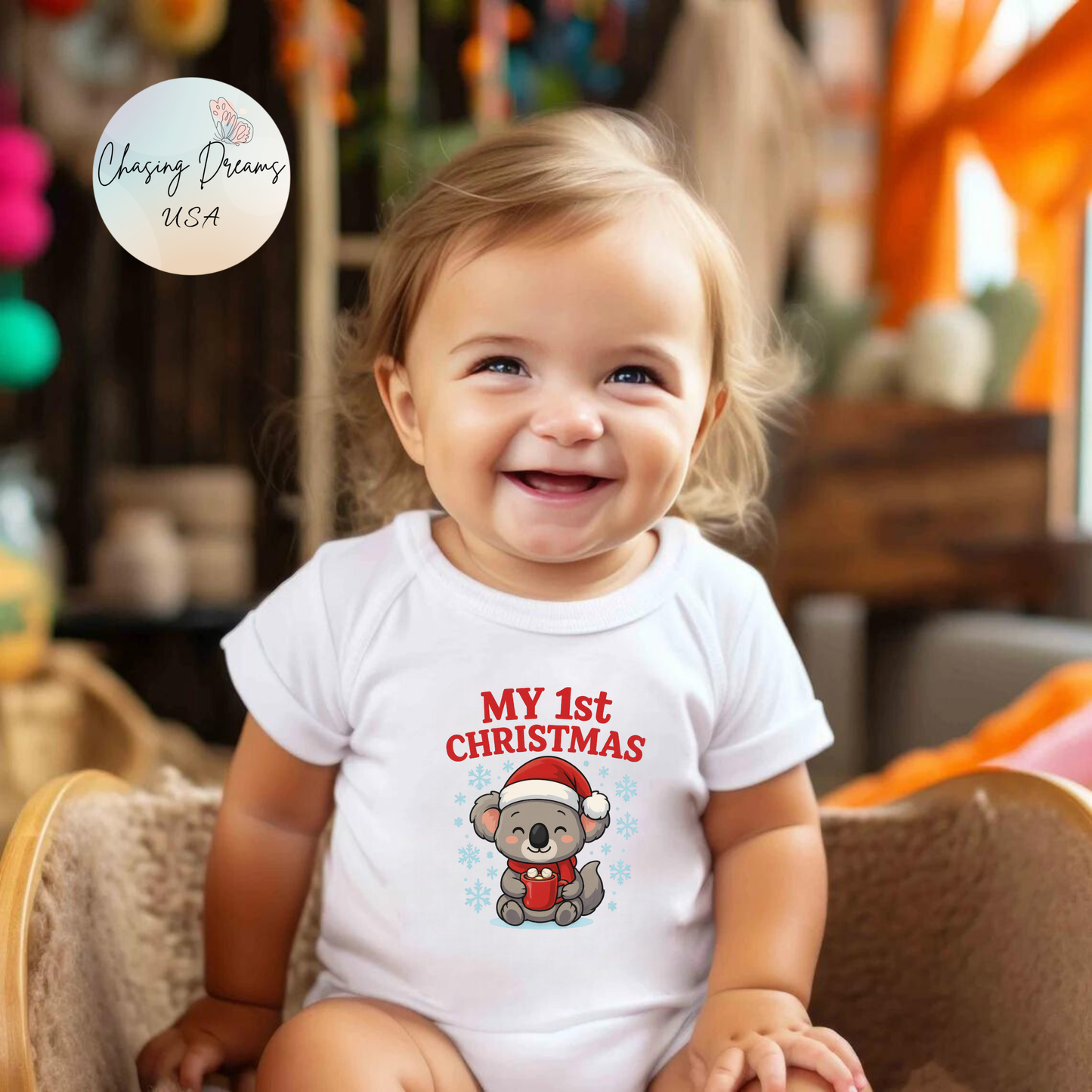 🎄🐨 My 1st Christmas Baby Onesie – Adorable Koala Holiday Outfit for Infants 🎅❄️