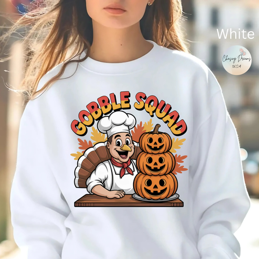 🦃🍂 Gobble Squad Thanksgiving Sweatshirt – Fun Fall Vibes for the Season