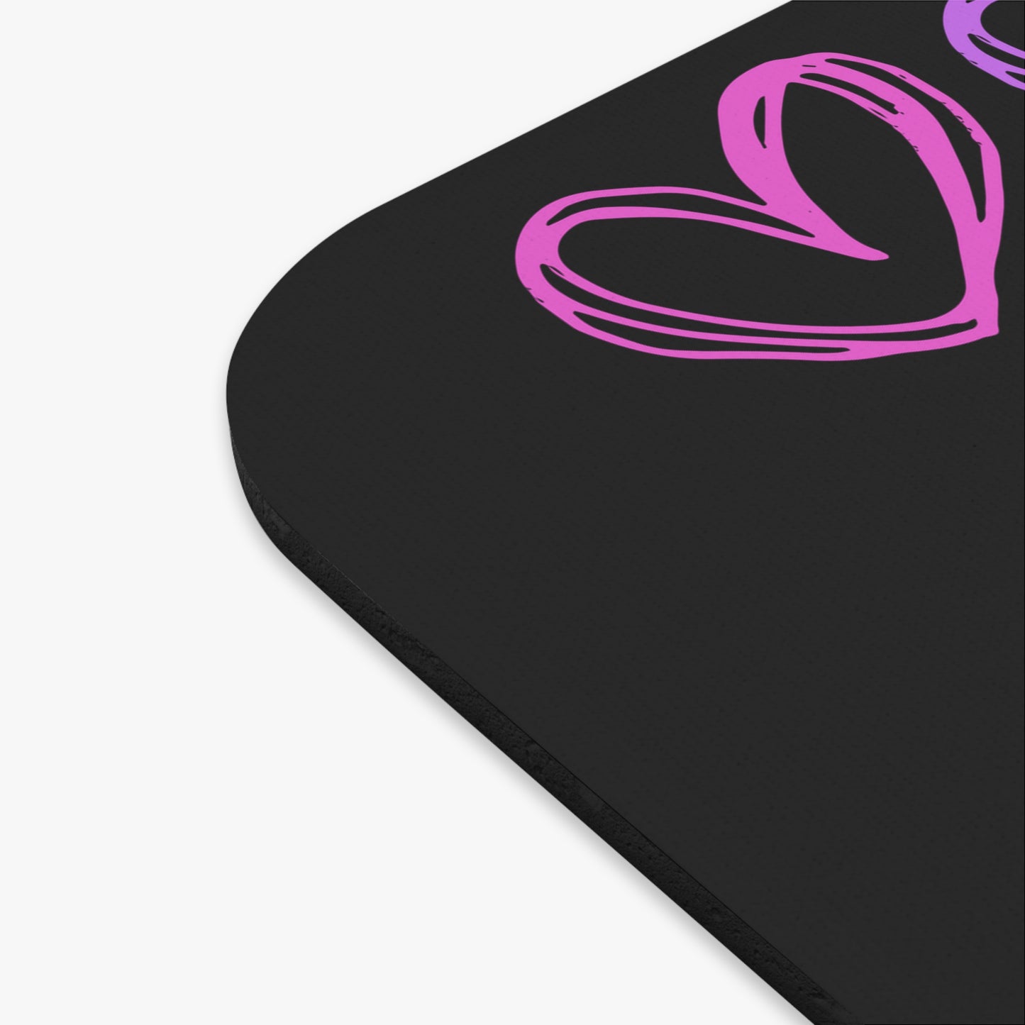 🖱️🤟💜 ASL LOVE Mouse Pad – Neon Hearts & Sign Language Desk Art