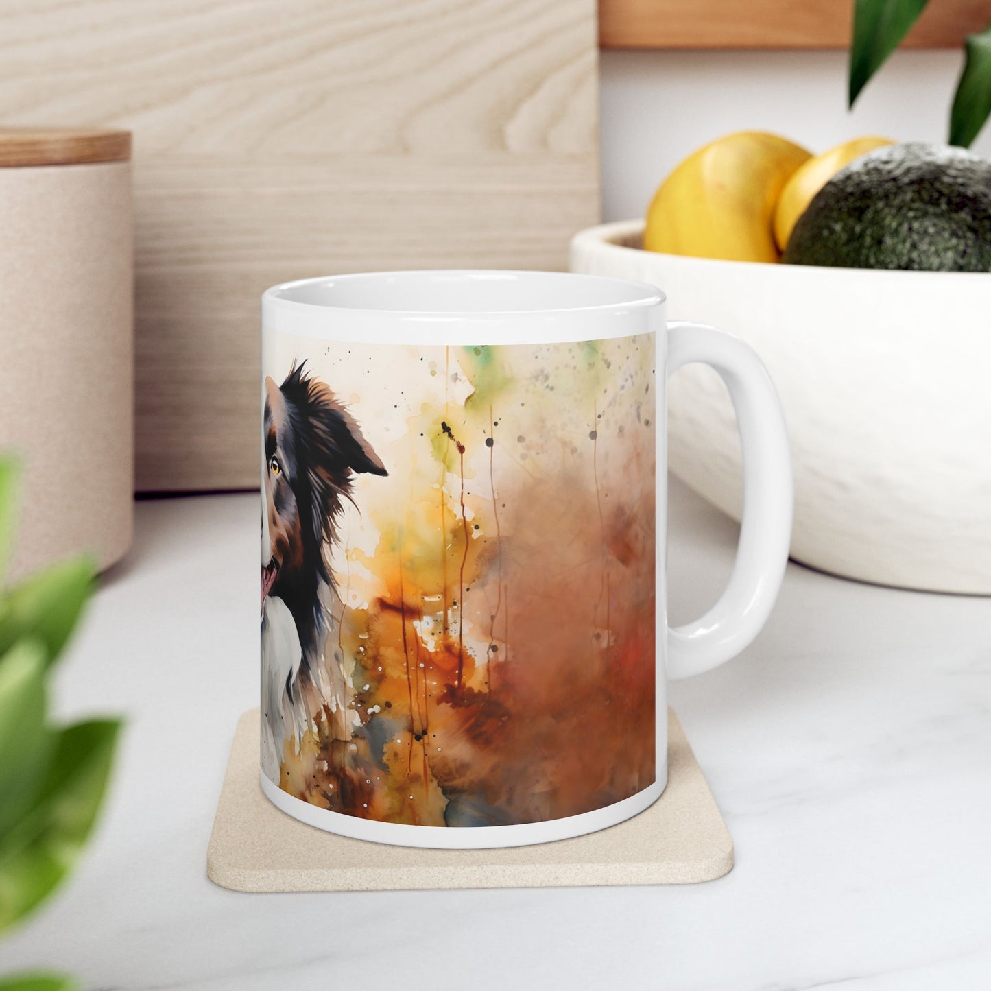 🐾 Watercolor Border Collie Mug – A Stunning Tribute to Your Loyal Companion! 🌸