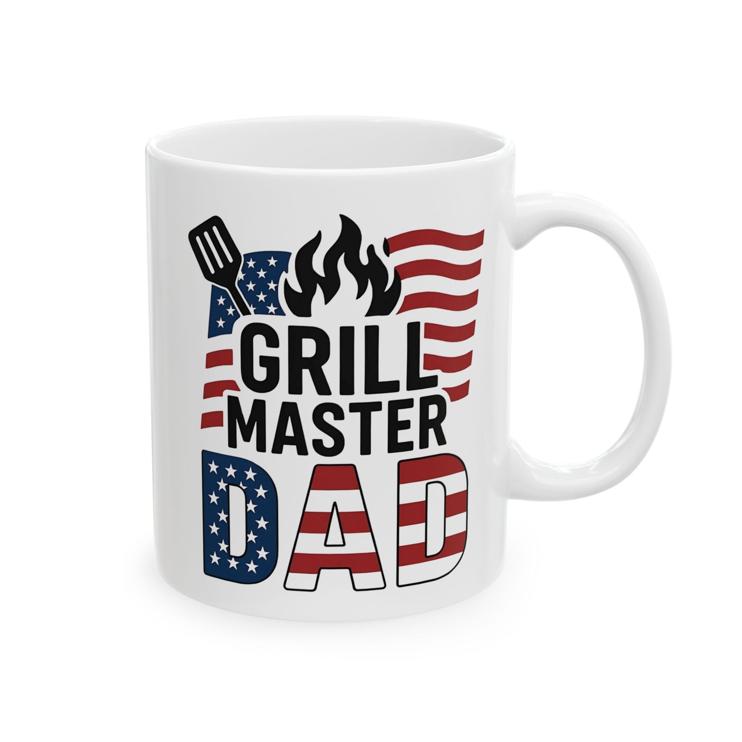 USA🔥 Grill Master DAD – Patriotic American Flag Coffee Mug (11oz & 15oz)
