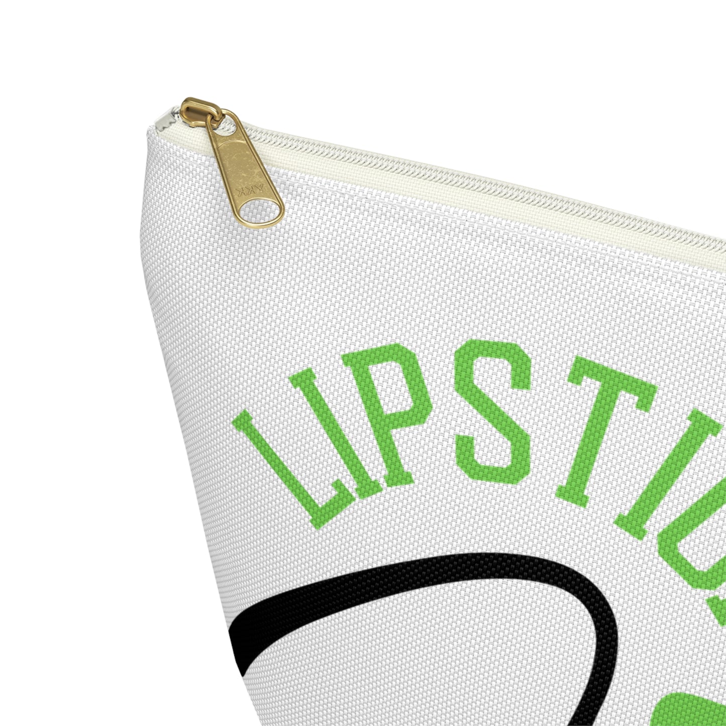 Accessory Pouch – "Lipstick Junkie" Green Makeup Bag