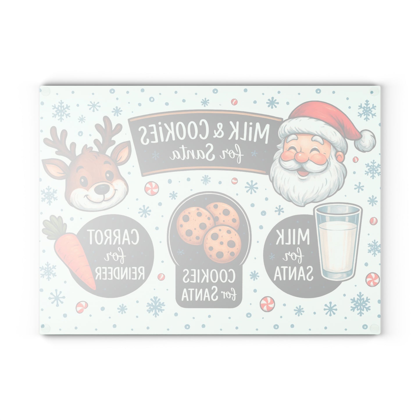 🎅🥛 Milk & Cookies for Santa Cutting Board – Holiday Eve Tradition Tray 🍪🦌