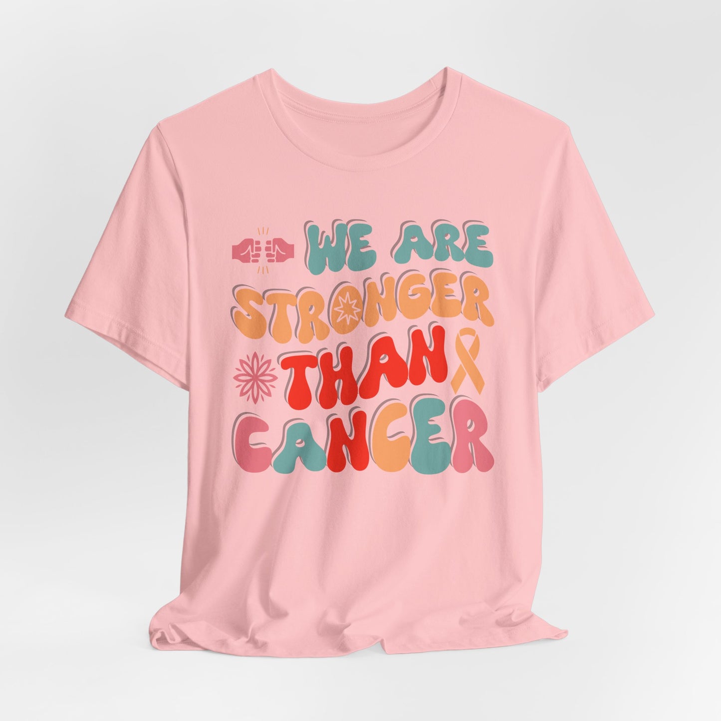 💪 We Are Stronger Than Cancer T-Shirt – Bold Awareness & Support Graphic Tee 🎗️