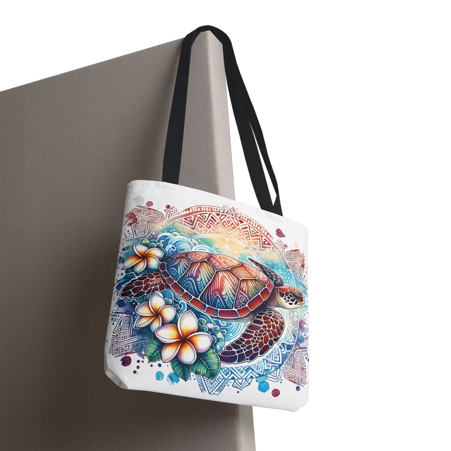 🐢 Tropical Sea Turtle Tote Bag – Coastal, Artistic & Practical 🌺