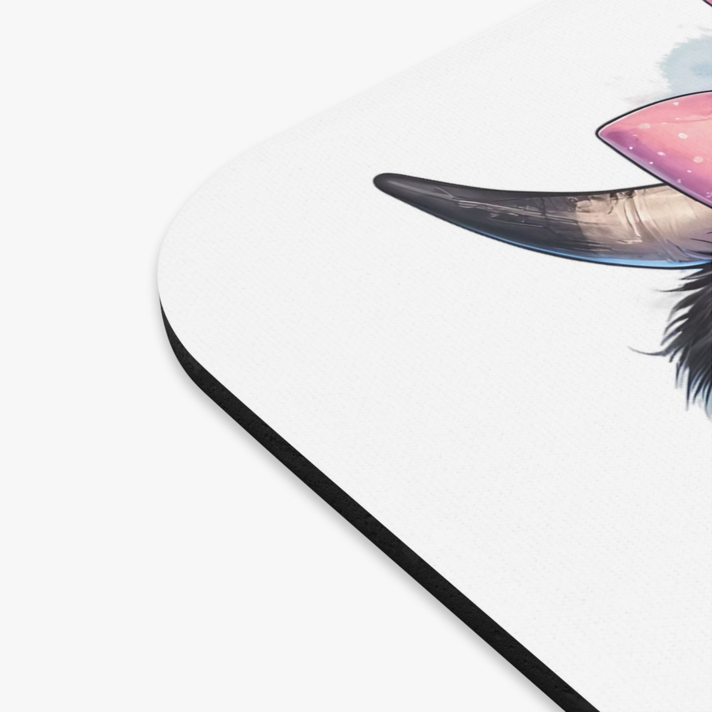 🖱️🌸🐮 Highland Calf Bow Mouse Pad – Sweet Country Charm for Your Desk