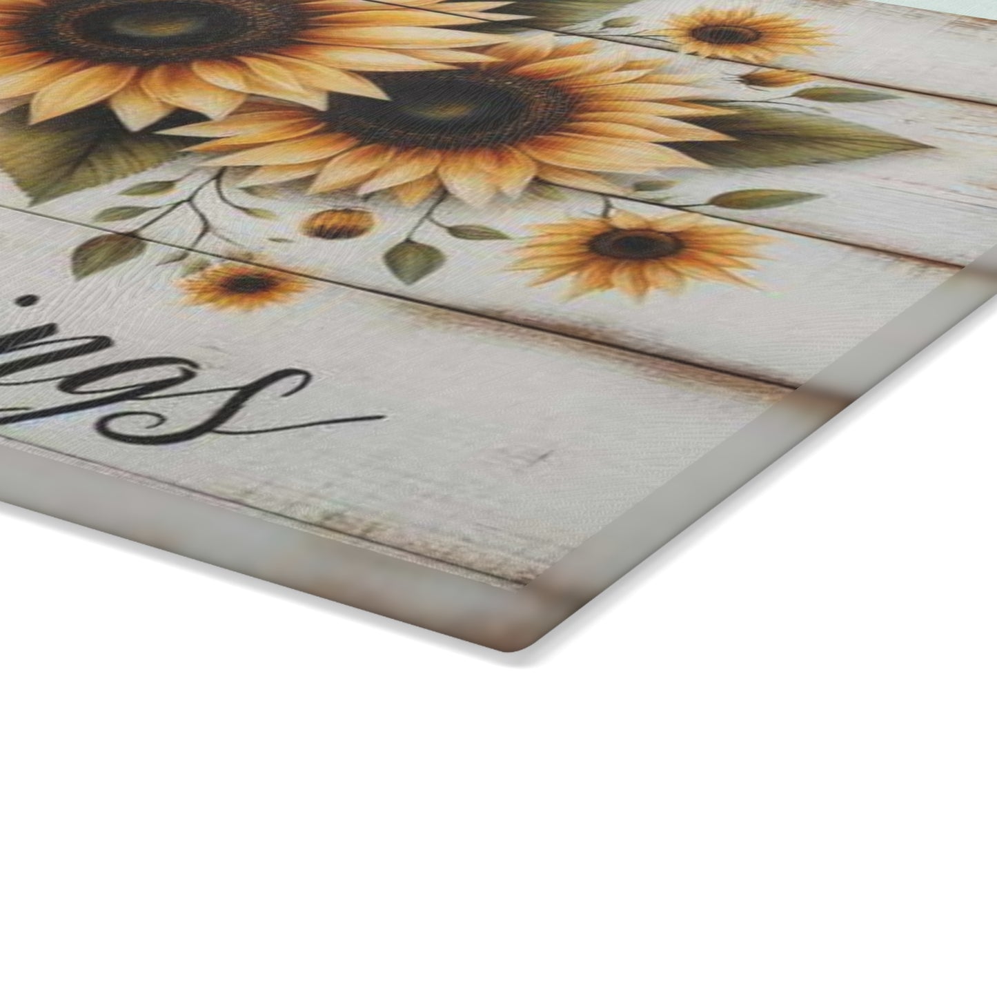Tabla de cortar de vidrio inspiradora, regalo de Pascua, cruz y flores, ideal para regalar, decoración inspirada en la fe, decoración de cocina, regalos cristianos.