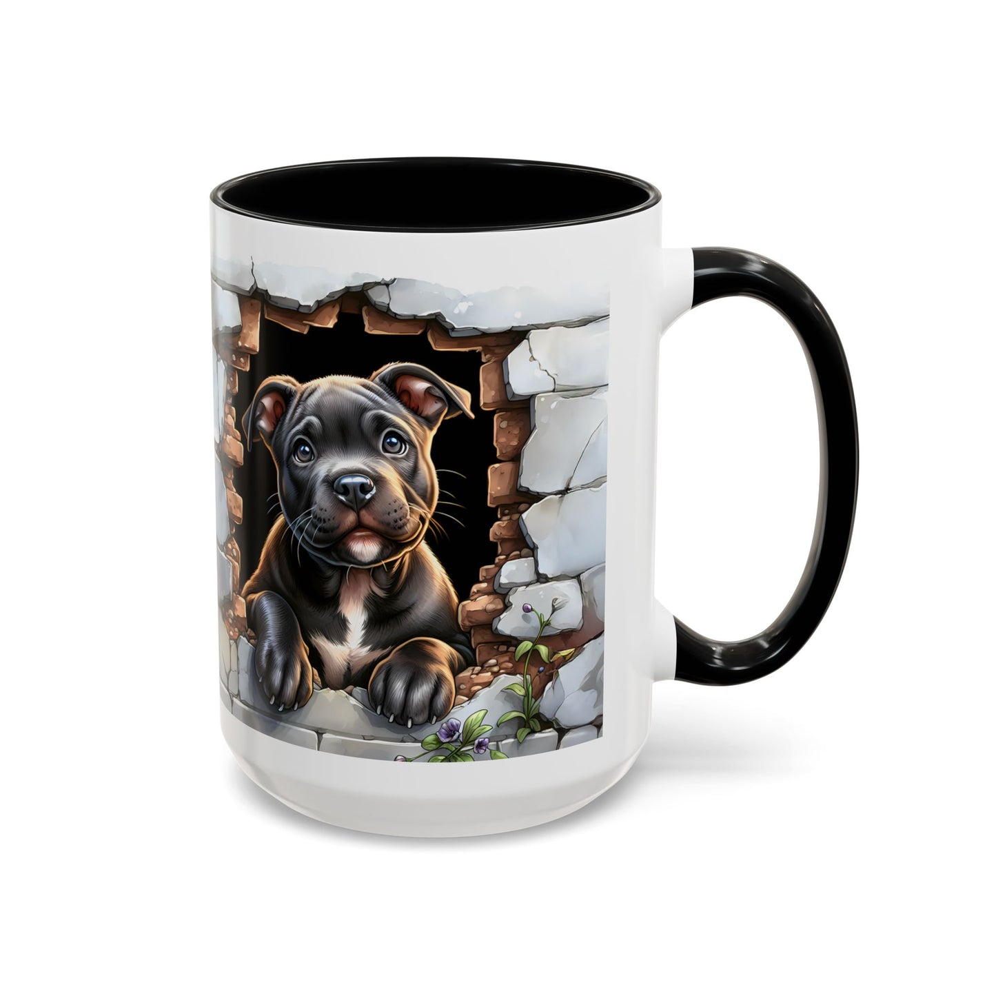 🐶☕ Pit Bull Puppy Accent Mug – Cute Breakthrough Pup Design ✨