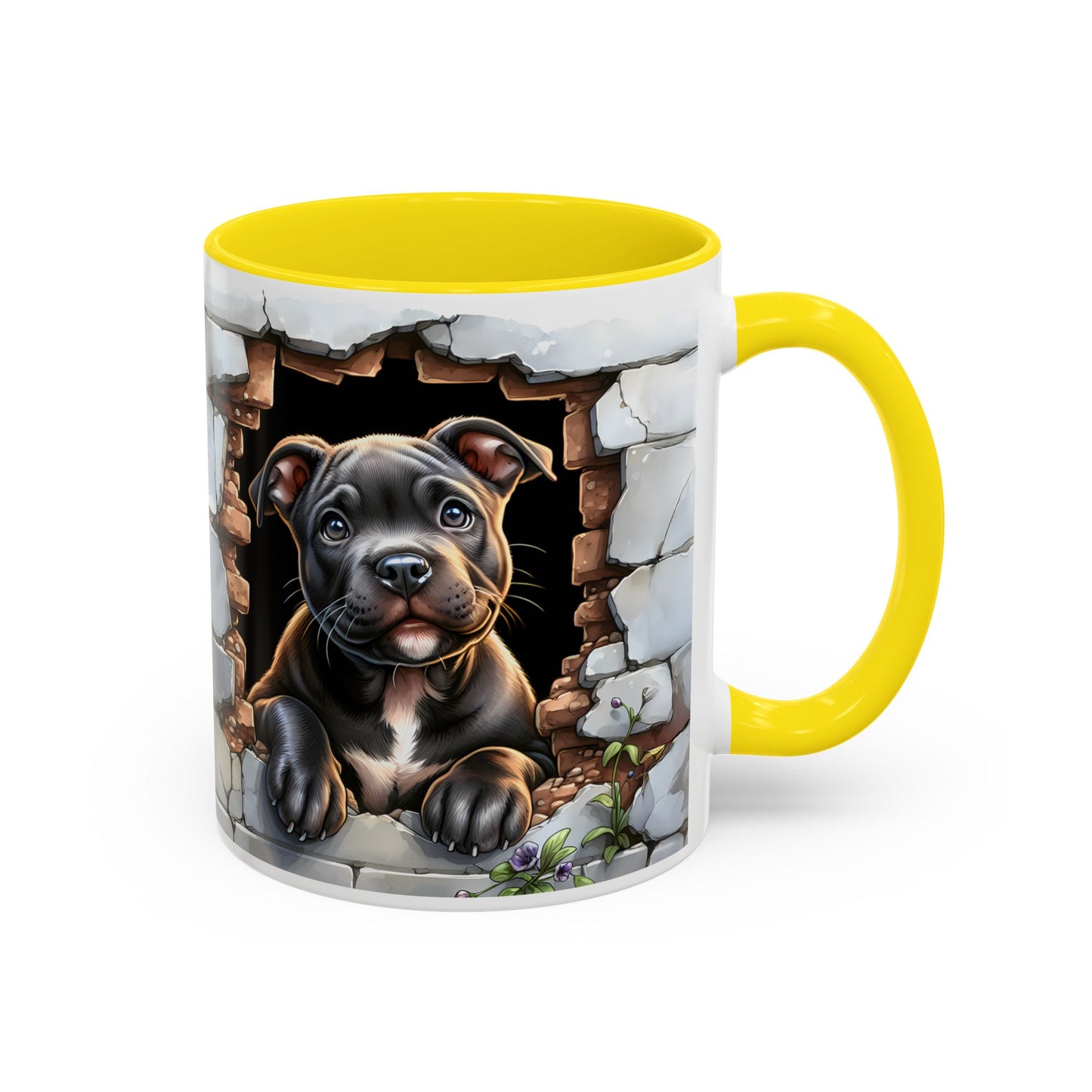 🐶☕ Pit Bull Puppy Accent Mug – Cute Breakthrough Pup Design ✨