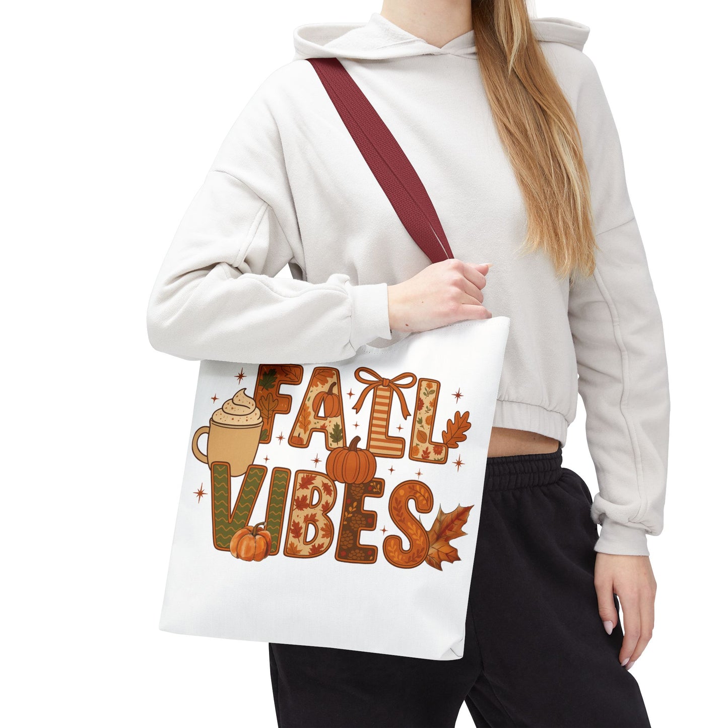 🍁 Fall Vibes Tote Bag – Cozy Comfort for Your Autumn Adventures 🎃☕